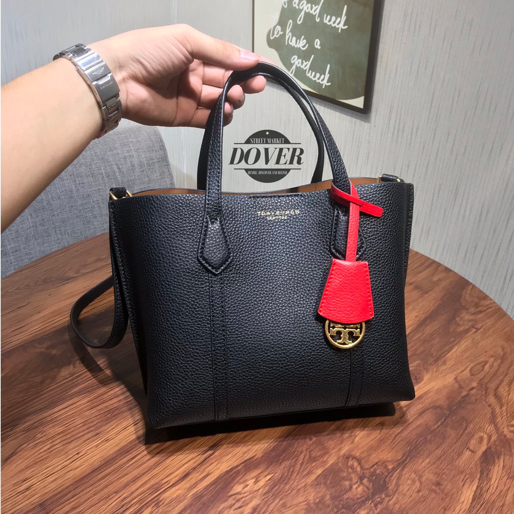 Tory Burch Perry Small Triple Compartment Tote Bag Light Umber - ORIGINAL 100%