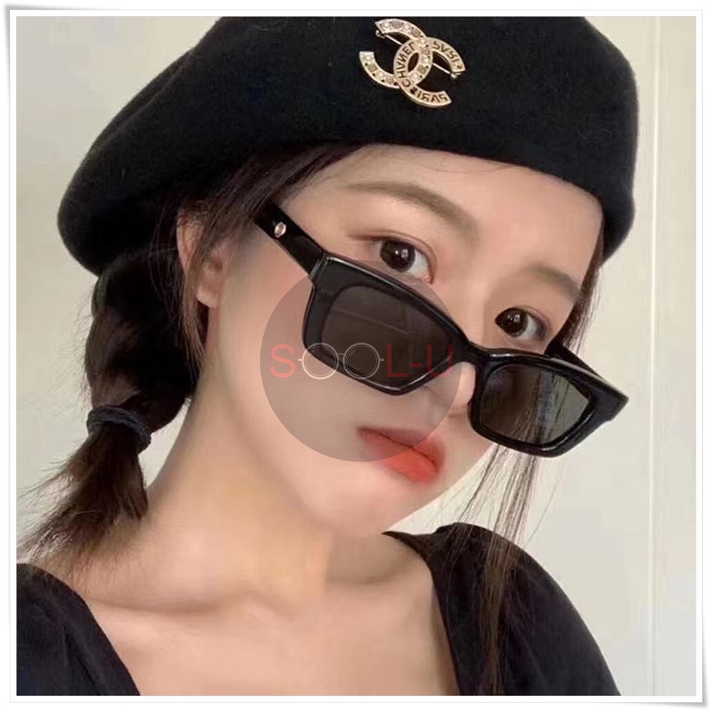 terlaris kacamata fashion hitam pria wanita model korea import bentuk kotak persegi panjang uv