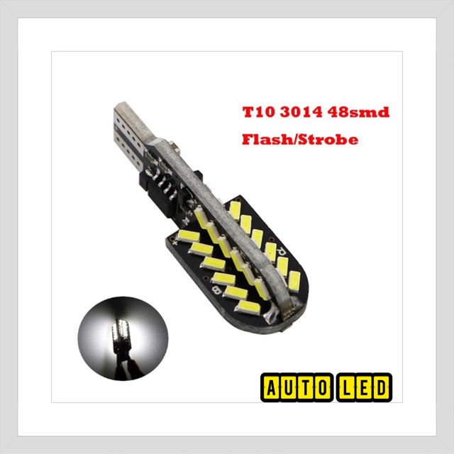 Led T10 Flash Strobo Lampu Seri Strobo T10 Sepasang 2 Pcs A00260