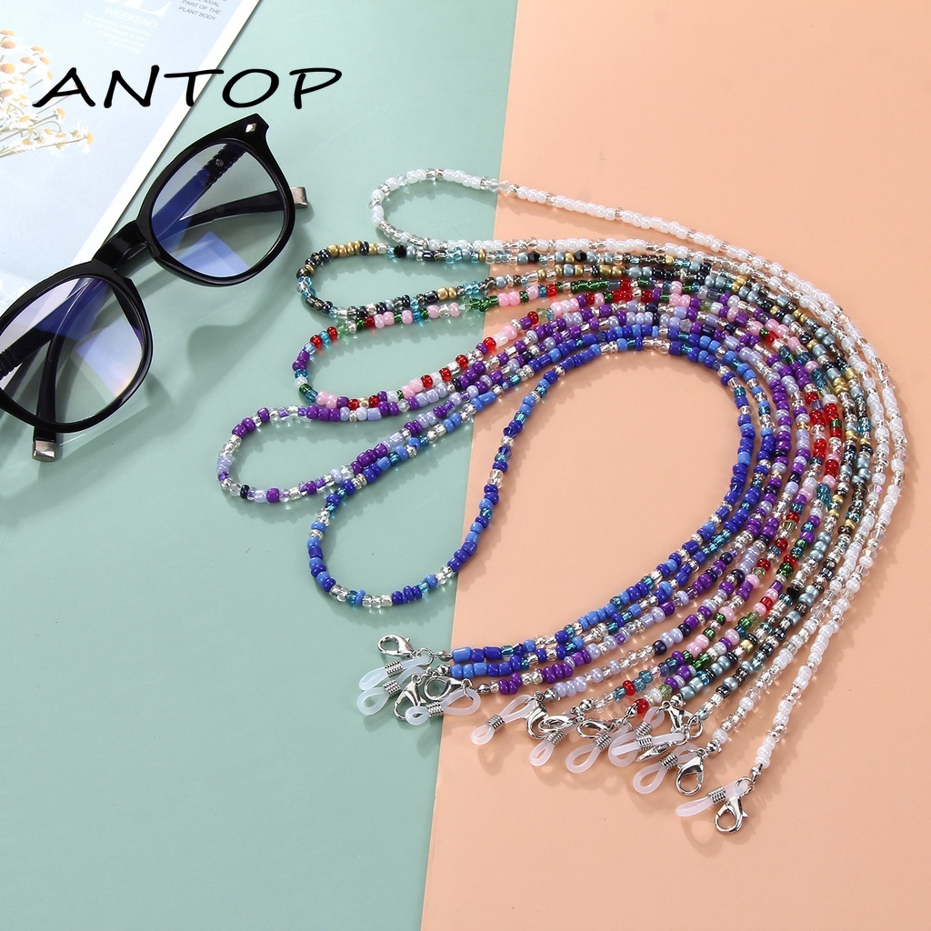 Fashion Glass Bead Lanyard Face Mask Chain Anti-slip and Anti-lost Glasses Chain ANTOP