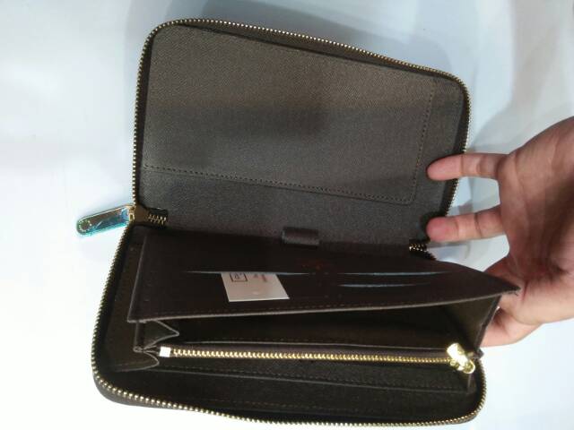 Dompet resleting panjang passport import premium lv 60003