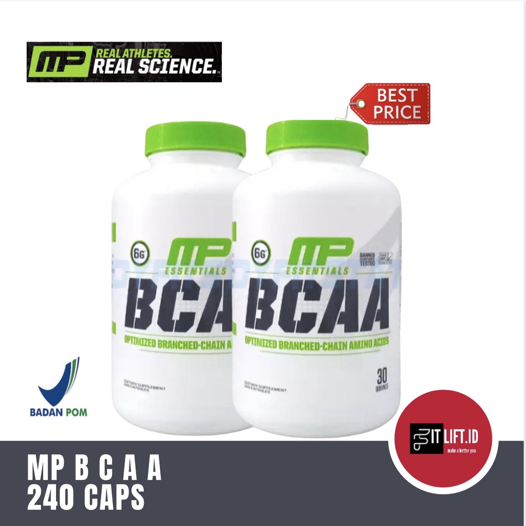 MUSCLE PHARM MP BCAA  240 KAPSUL BPOM, BCAA 240 KAPSUL