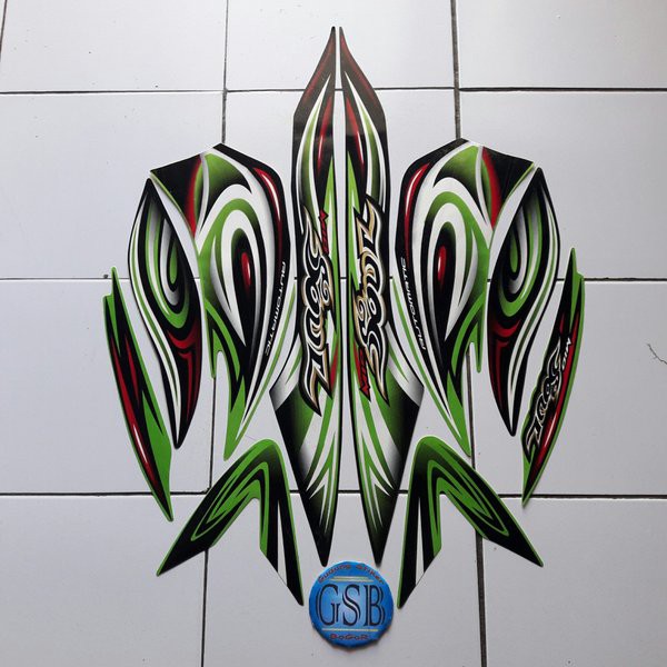 stiker lis body motor yamaha mio soul 2008 hijau