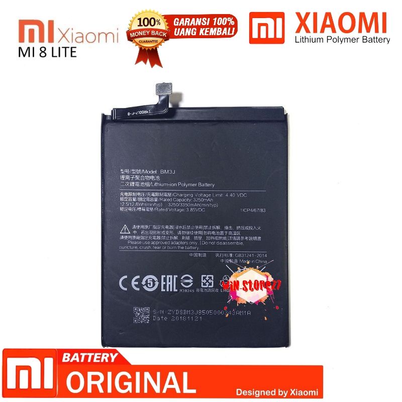 BATERA BATTERY BATRE XIAOMI MI 8 LITE BM3J ORIGINAL 100%