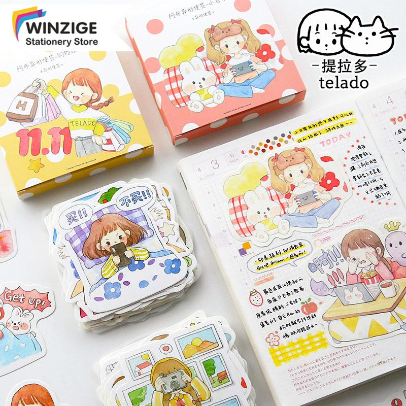 

72 Sheets Cute Girl Memo Paper DIY Deco Scrapbook Paper For Bujo Journal