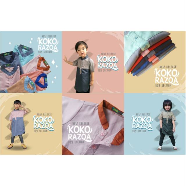 Koko Razqa Baju Kemko Kemeja Koko Anak Bop Jump Inc