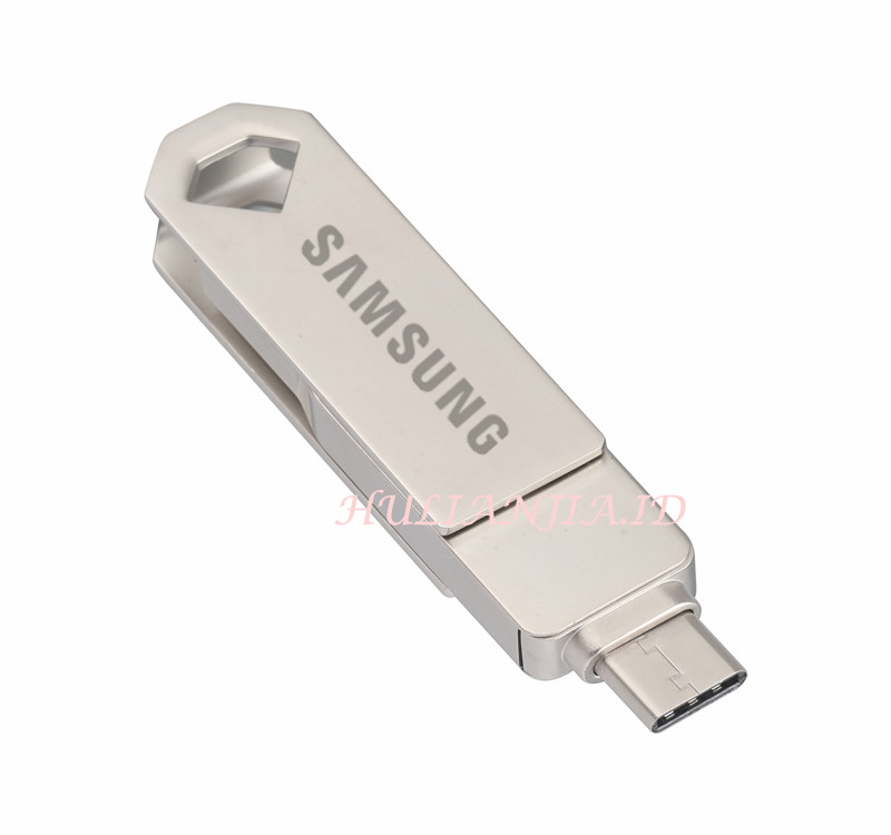 2 In 1 Flashdisk Otg Usb Tipe-C 512gb Anti Air Untuk Iphone / Pc / Android