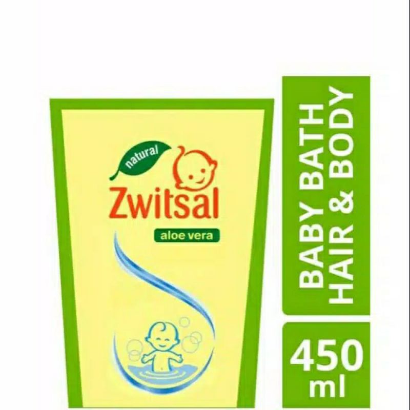 Zwitsal Baby Bath 2 In 1 Hair Body Sabun Shampo Bayi Aloe Vera 450ml 450 ml