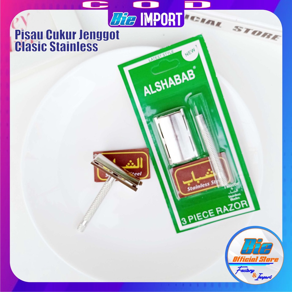 Pisau Cukur Jenggot Clasik Stainless Impor Best Seller