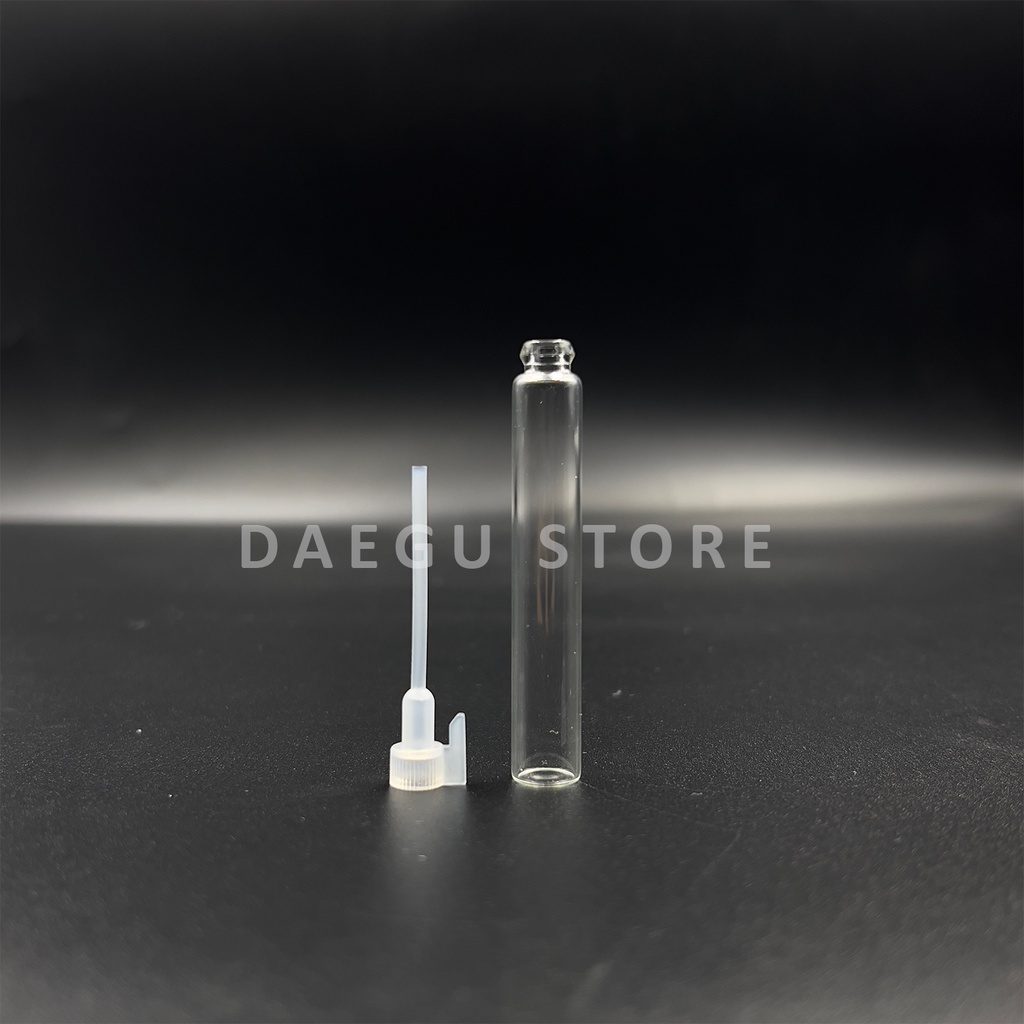 Vial 3ml Botol Kaca Tester Sample Parfum Putih Model Stick Panjang Lidi Stik Oles