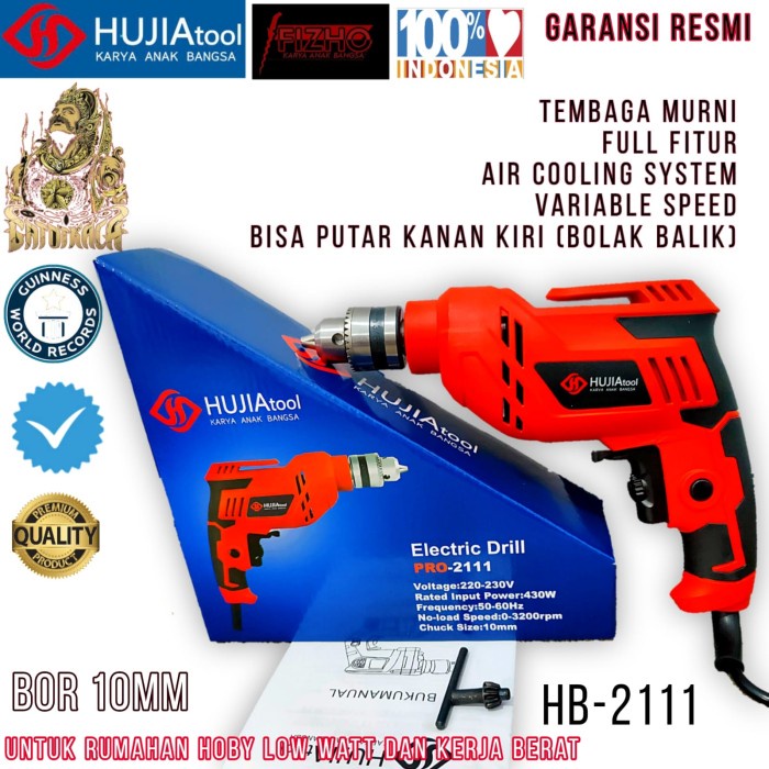 Mesin Bor Listrik 10mm Uchiha Japan Technology Low Watt Free Bonus