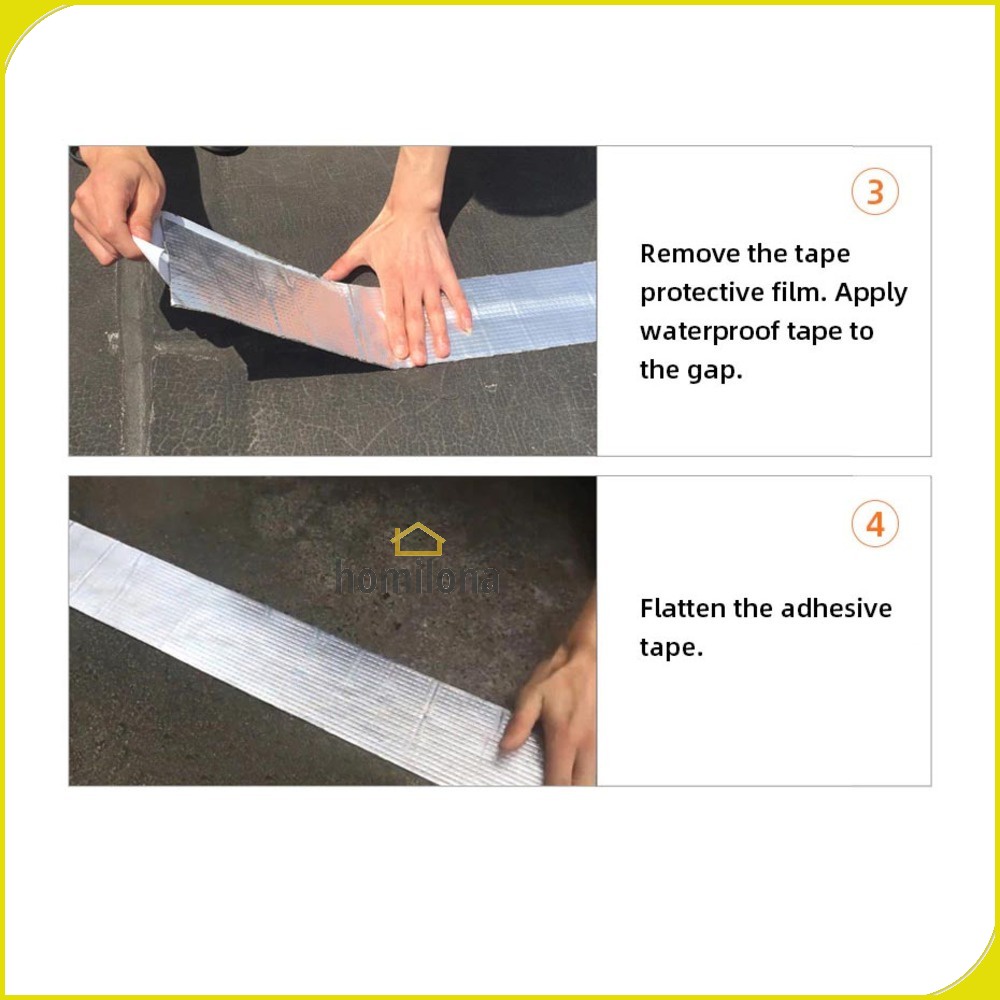 Lakban Aluminium Foil Butyl Super Adhesive Duct Tape Waterproof 5CMx3M - TaffGUARD KYTO LS549 Silver