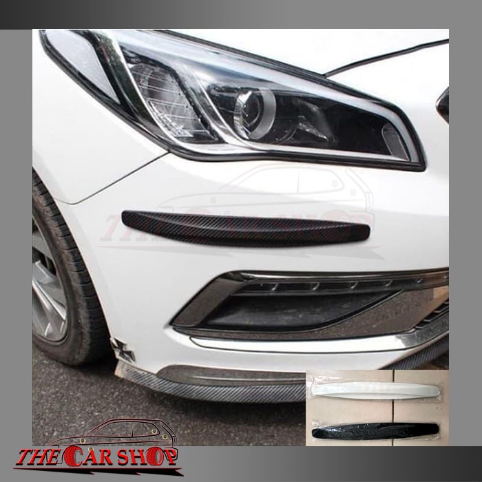 Bumper Guard Pelindung Sudut Mobil Motif Carbon Putih