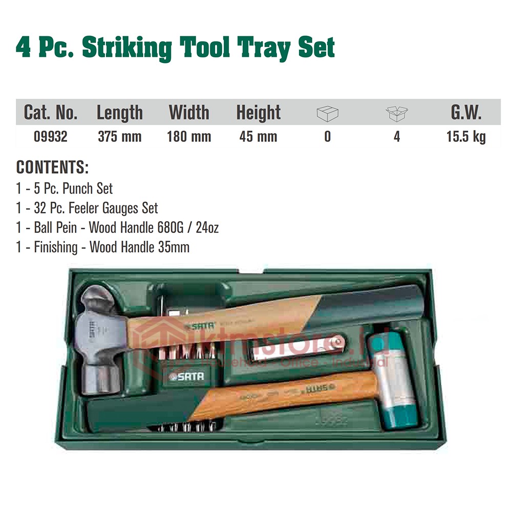 SATA 4 Pcs Alat Pukul Tray Set 09932