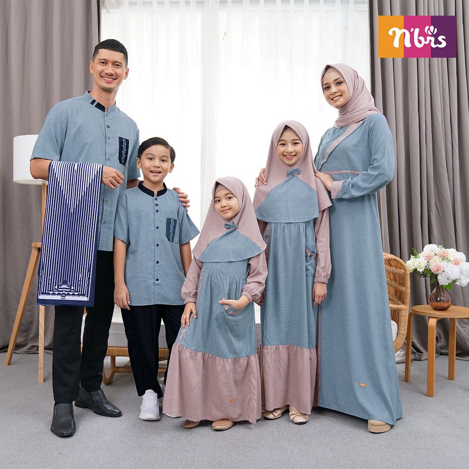 READY STOK SARIMBIT KELUARGA NIBRAS 2021 TERBARU SARIMBIT ESTA NAVY