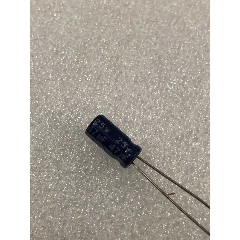 100Pcs Capacitor Elco 47uf 25v Kapasitor Elko 47uf 25v