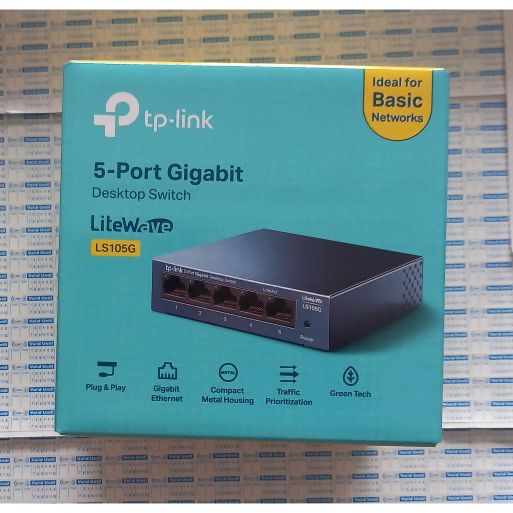 TP-LINK LS105G 5-Port 10/100/1000Mbps Gigabit Desktop Switch TPLINK Metal Case