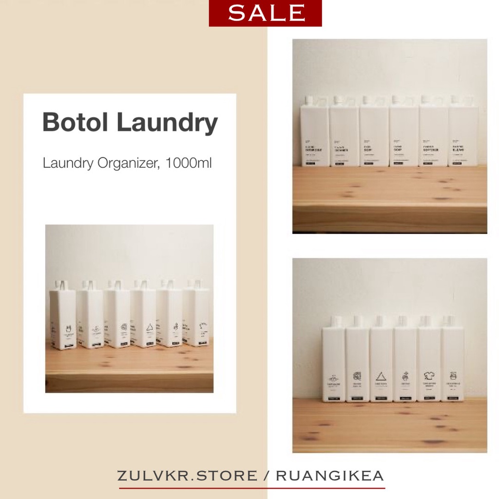 [V1.0] Botol laundry aesthetic refill Botol Sabun Cair LAUNDRY ORGANIZER - JERIGEN DETERJEN SABUN RE