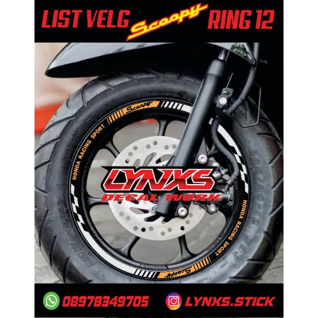 list velg Honda Scoopy ring 12