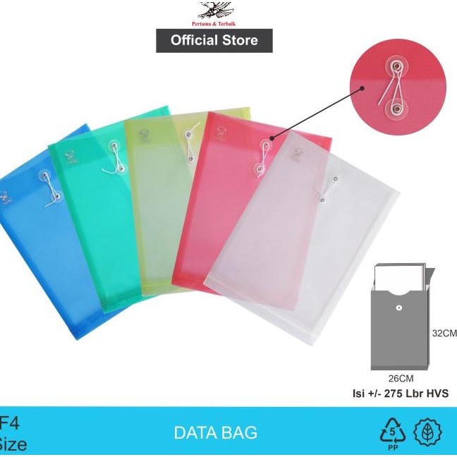 

♝ Eagle Data Bag Folder Fertikal Map Plastik Tali E 211V 1pack Isi 6pcs - Merah ♪