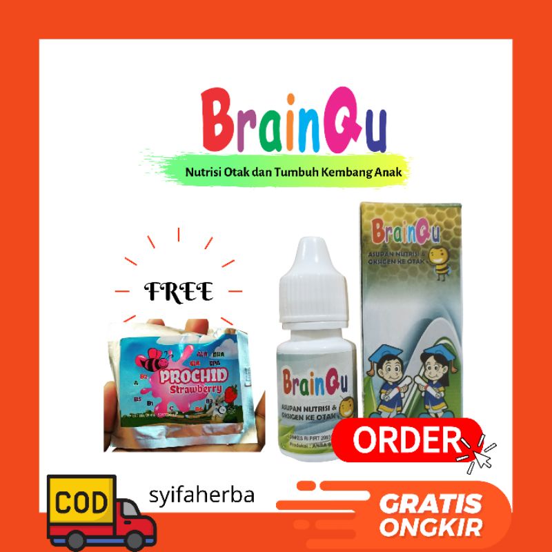 

BRAINQU madu Anak nutrisi otak anak Brain Quvit Brainqu Original asli
