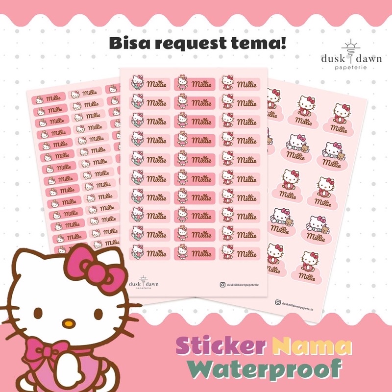 

Sticker Nama Waterproof - Bisa Request Tema (Minimal Order 3 Set)