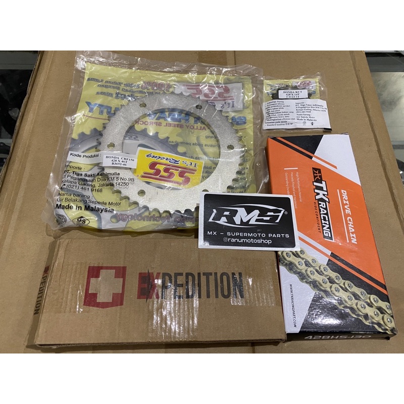 GEAR BELAKANG SSS CRF KLX UKURAN 46 47