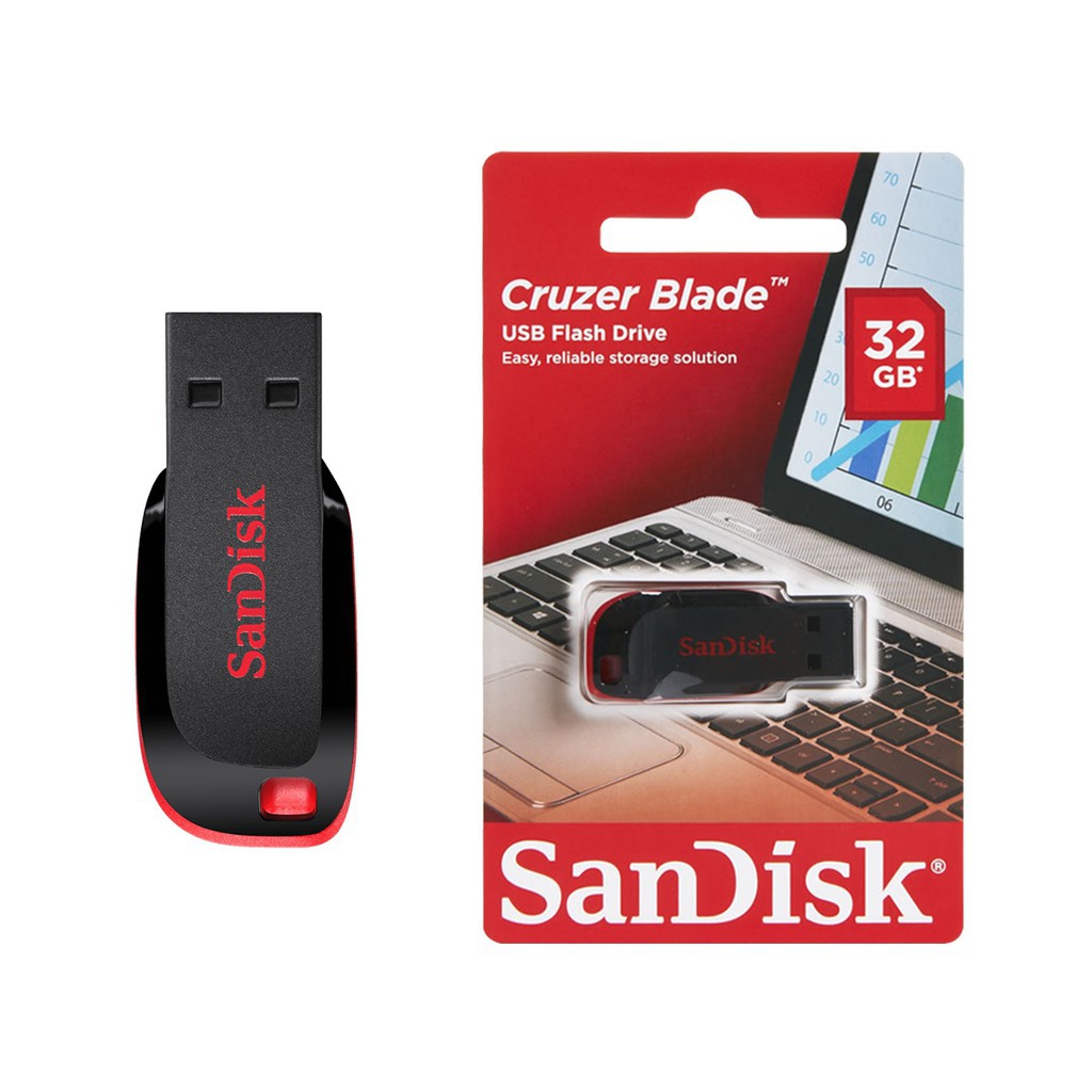 Sandisk Flashdisk Cruzer Blade 32GB USB 2.0 Flash Drive