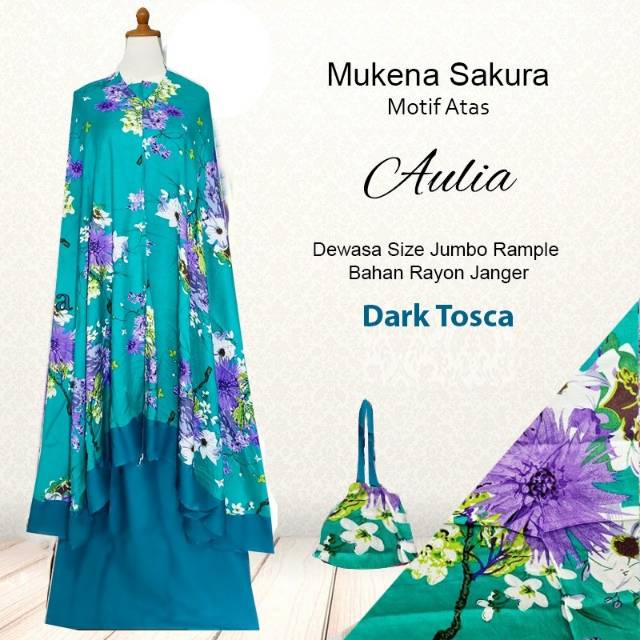 Mukena Bali Sakura motif atas Jumbo Aulia