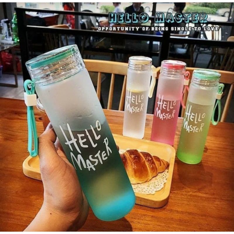 Botol Minum Kaca Hello Master