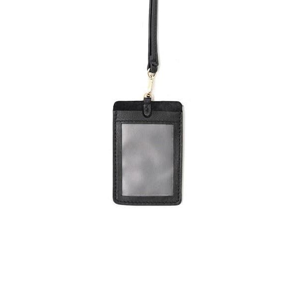 

DAPOZA LANYARD BLACK LEATHER / ID CARD HOLDER NAME TAG KULIT