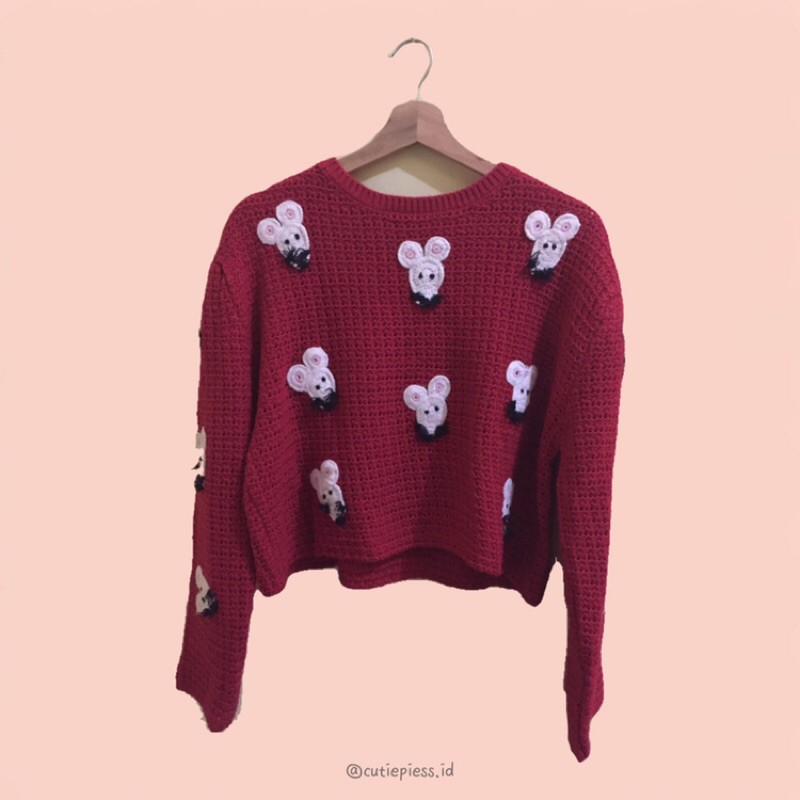 [ preloved ] sweater rajut crop