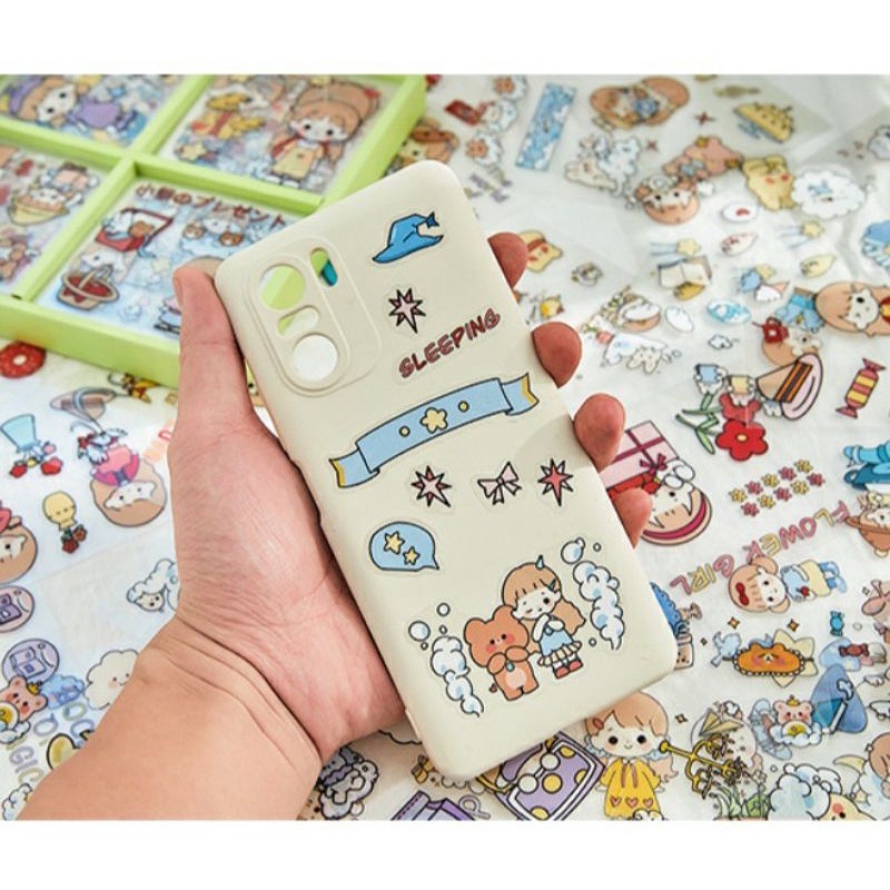 Sticker Lucu Kawaii / Sticker Aesthetic Lucu / Sticker hp Lucu / Sticker Botol Lucu