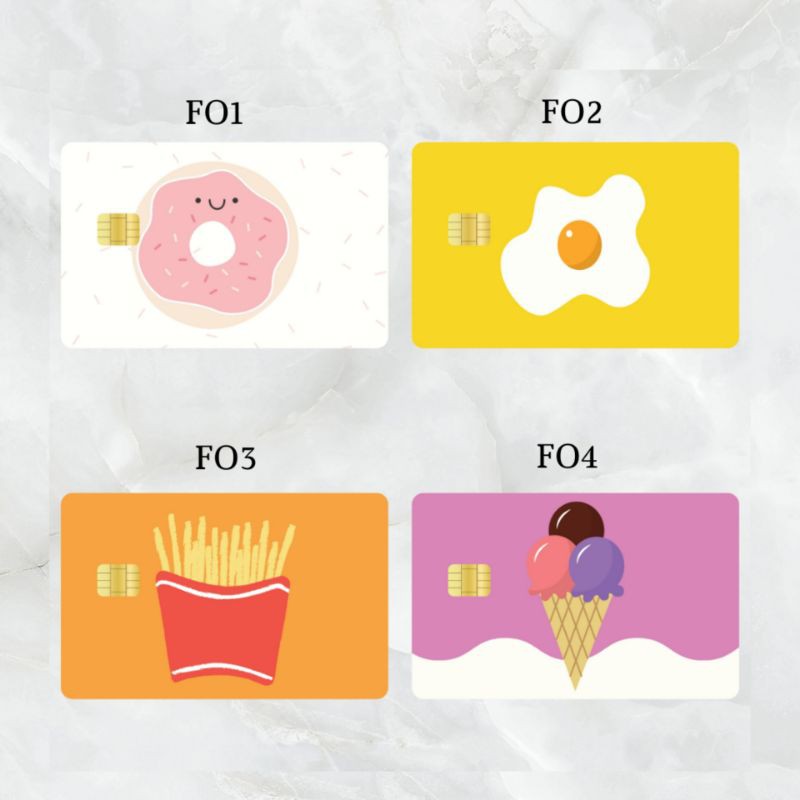 SEASON 1 FOOD - Card Cover Skin Sticker - PLIATA Stiker Kartu ATM, E-Money, E-Toll