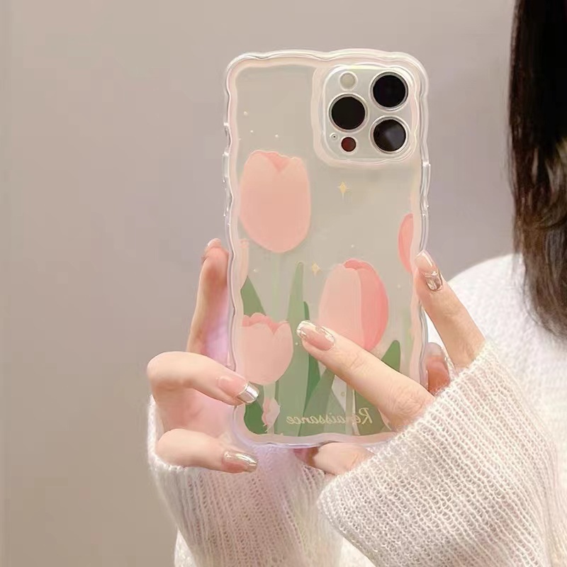 Soft Case Silikon TPU Transparan Motif Bunga Untuk IPhone 13 12 Mini 11 Pro X XR XS Max SE 2020 6 6S 7 8 Plus