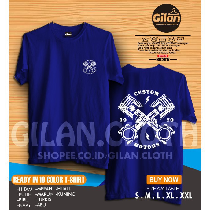 original KAOS BAJU MOTOR HONDA CLASSIC C70 C 70 CUSTOM MOTORS KAOS OTOMOTIF - GILAN CLOTH kapake
