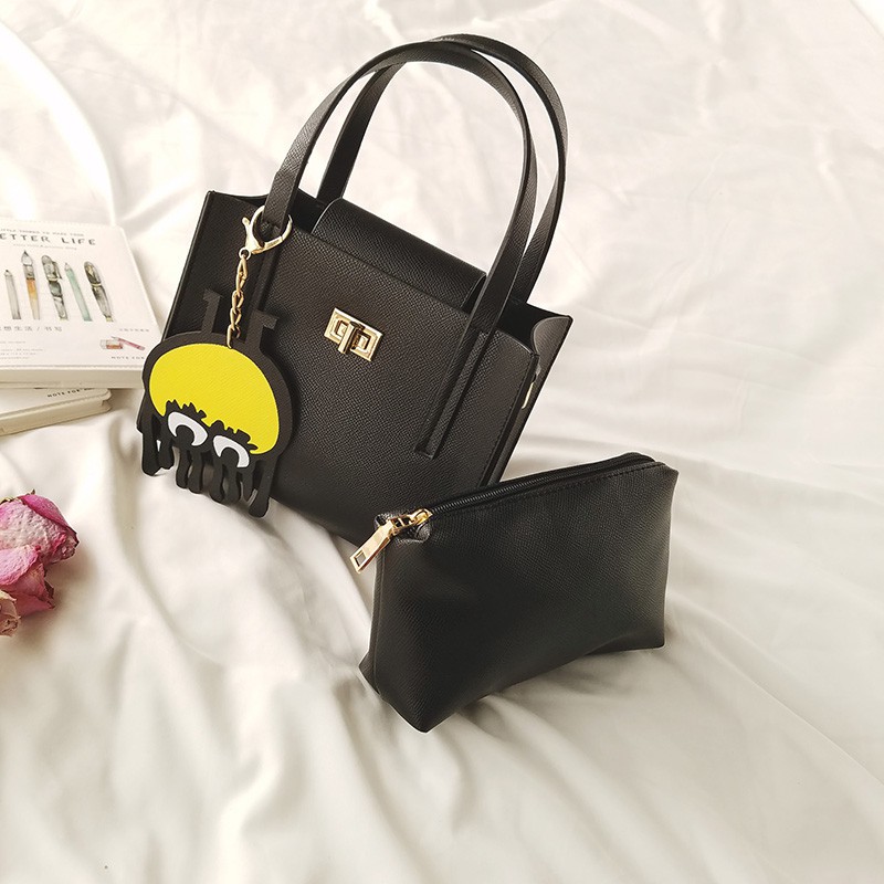 tas jinjing hand hitam lock sleting supplier tas 100 ribuan impor 2in1