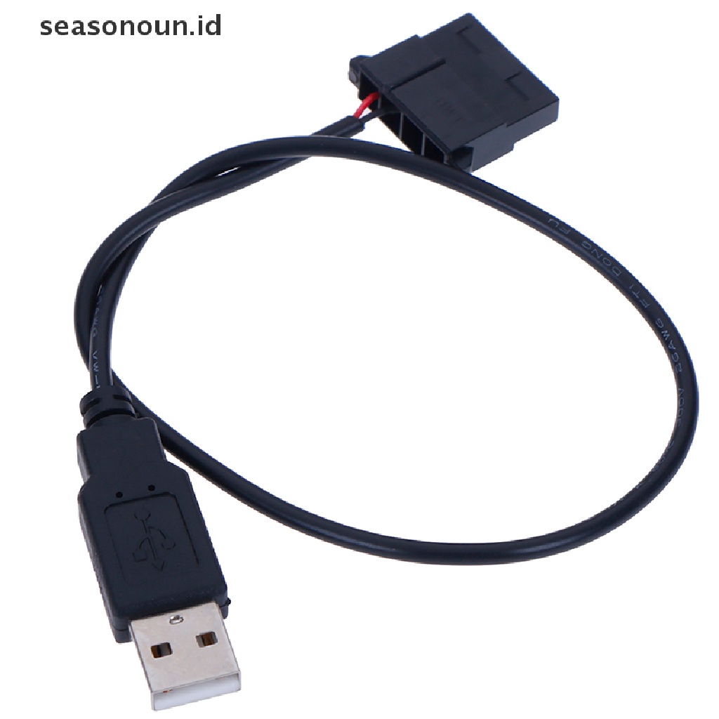 (seasonoun) Kabel Konektor USB Ke 4 Pin Molex Untuk Kipas Pendingin Komputer PC