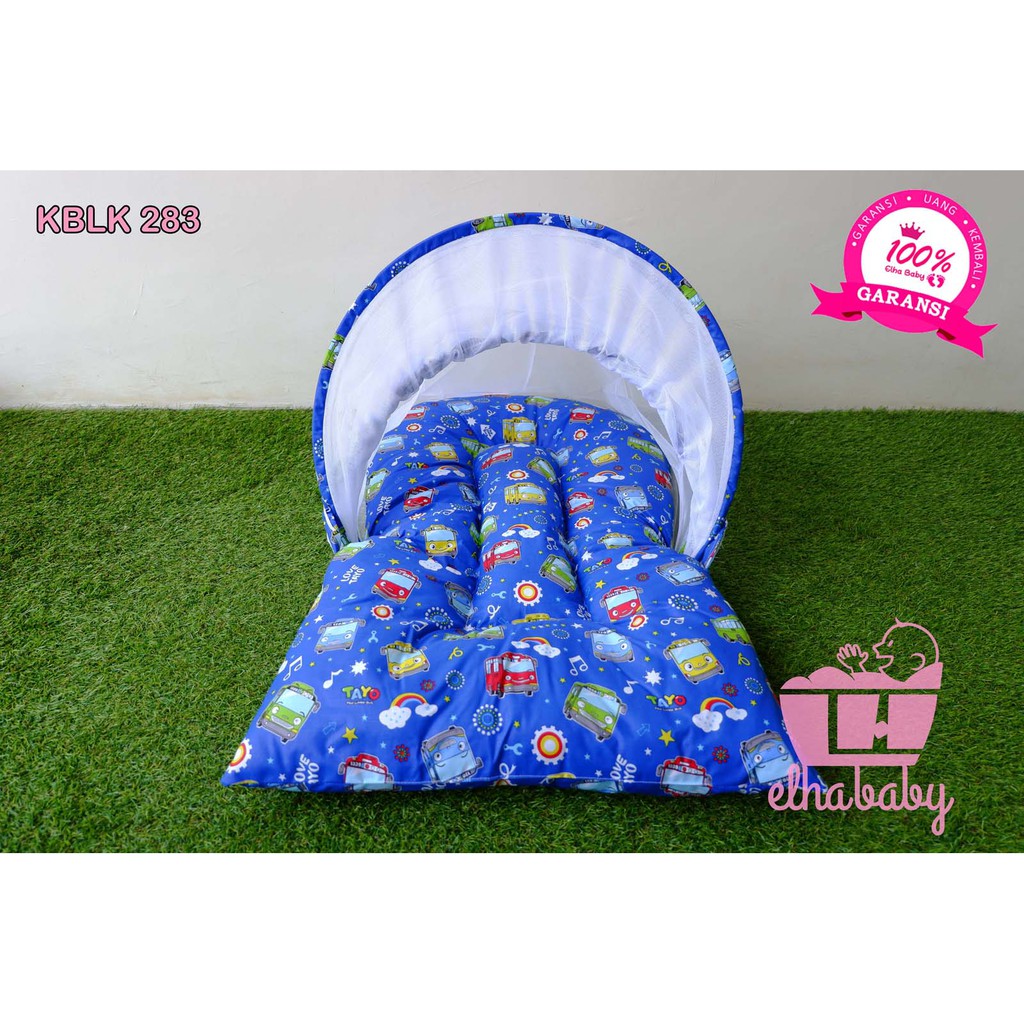 AMAN KUAT EMPUK kasur bayi karakter / kasur bayi / kelambu / kasur lipat / tempat tidur bayi kelambu