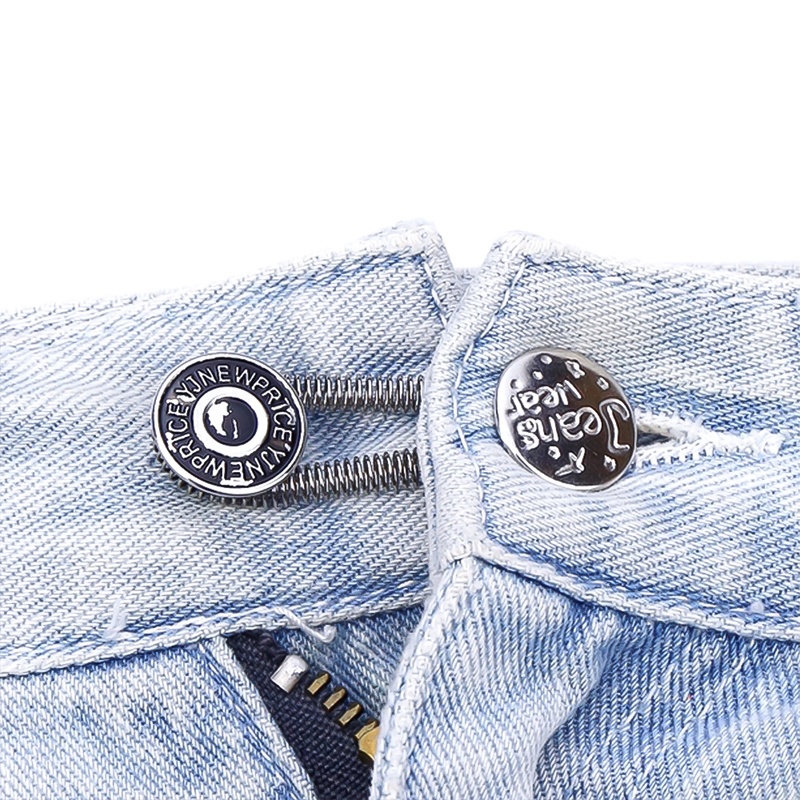 Kancing Extender Bahan Logam Dapat Ditarik Dapat Disesuaikan Untuk Celana Jeans