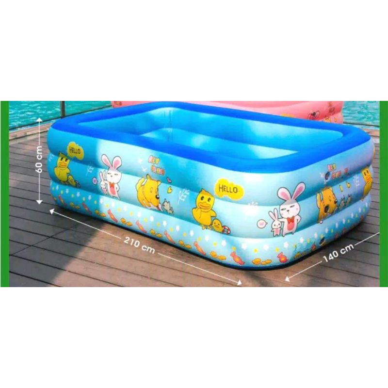 murah Kolam Renang Karet / Anak jumbo / Kolam Anak JUMBO untuk berenang warna biru kuning