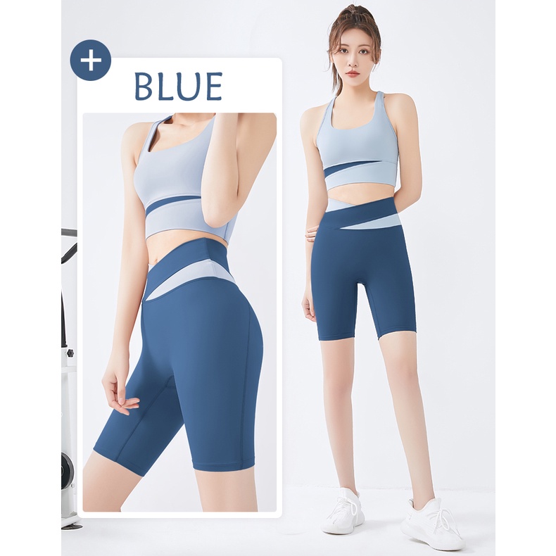 WIZI Set Pendek Pakaian Olahraga Wanita-Blue