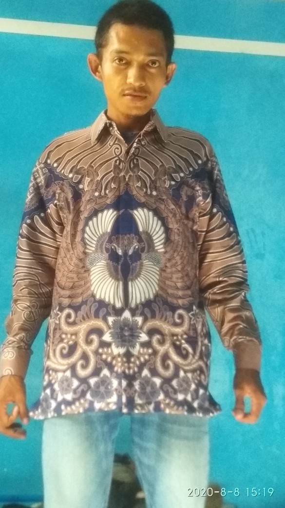 Peksi Wiyasa Biru Kemeja Batik Pria Full Furing Katun Primisima Eksklusif Batik Navy Dongker
