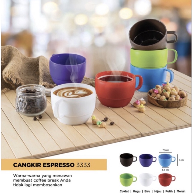 GELAS KOPI ESPRESSO/CANGKIR KOPI PLASTIK/CANGKIR UNIK/GELAS KOPI WARNA