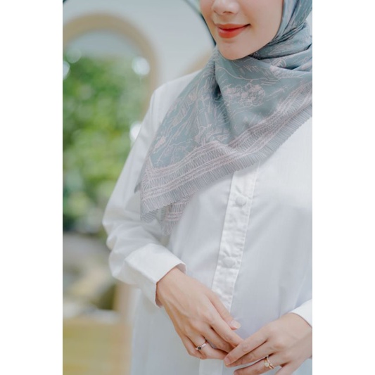 Voal Premium motif pemandangan shiki series / Jilbab voal lasercut / hijab voal motif premium