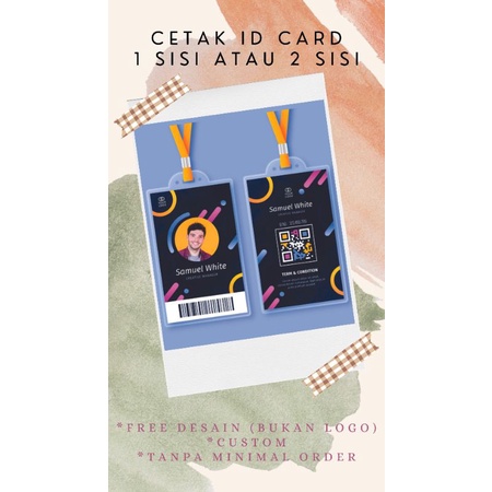 

TERMURAH!!! (✔️Satuan) Promo Cetak ID Card Custom 1 Sisi / 2 Sisi