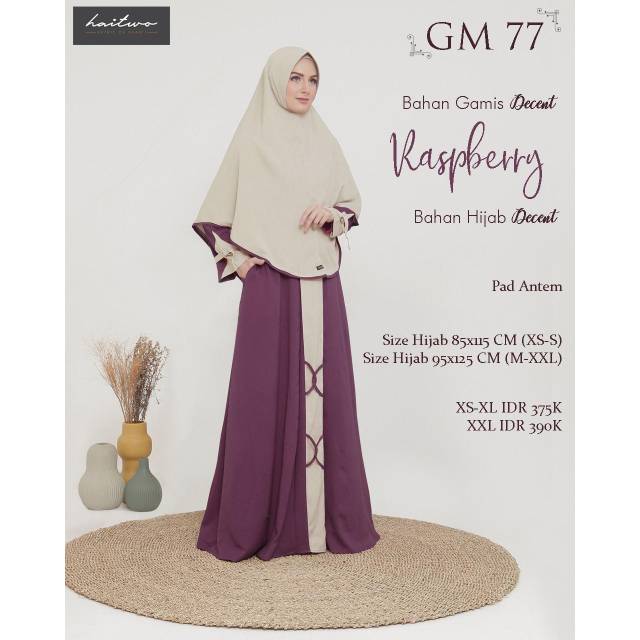 SALE 20% Gamis Haihai GM 77/Gamis Dewasa Premium Haitwo GM 77