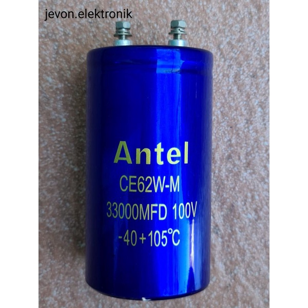 Antel Elco 33000 MFD 100V DS Audio System Elko Elektrolit Kapasitor 33000MFD