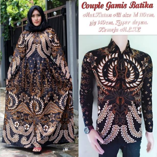 GROSIR BATIK COUPLE GAMIS BATIKA