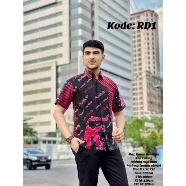 BATIK KODE RD1 & RD2 | LONTARA | Kemeja Batik Pria By BATIK LANANG - Batik Khas Makassar